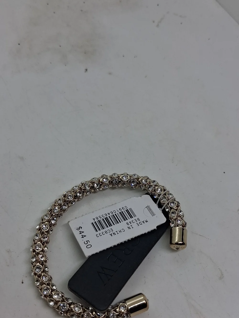 NWT J. Crew Gold Crystal Pavé Cuff Bracelet